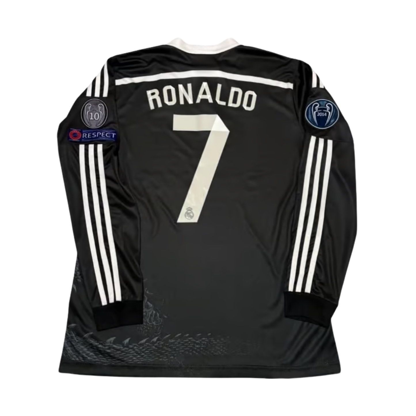 Real Madrid 2014/15 UCL Black Dragon Full Sleeve Jersey - Cristiano Ronaldo
